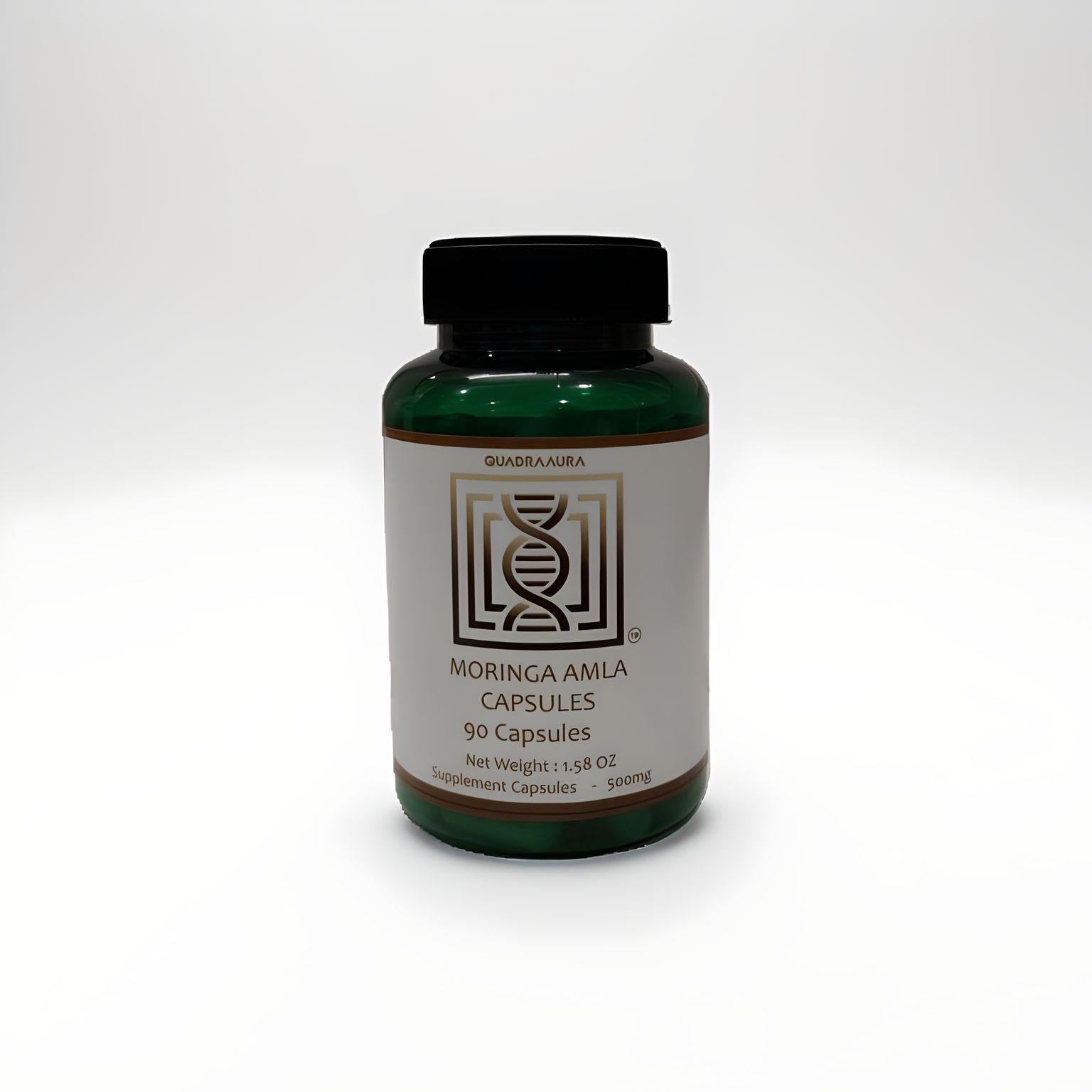 QUADRAAURA, Moringa + Amla, 90 Capsules
