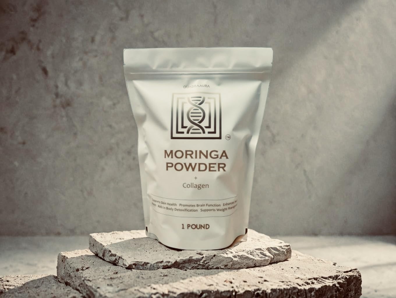 QUADRAAURA Moringa + Collagen Powder, 60-Day Supply