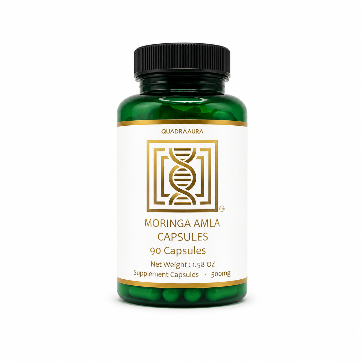 QUADRAAURA, Moringa + Amla, 90 Capsules